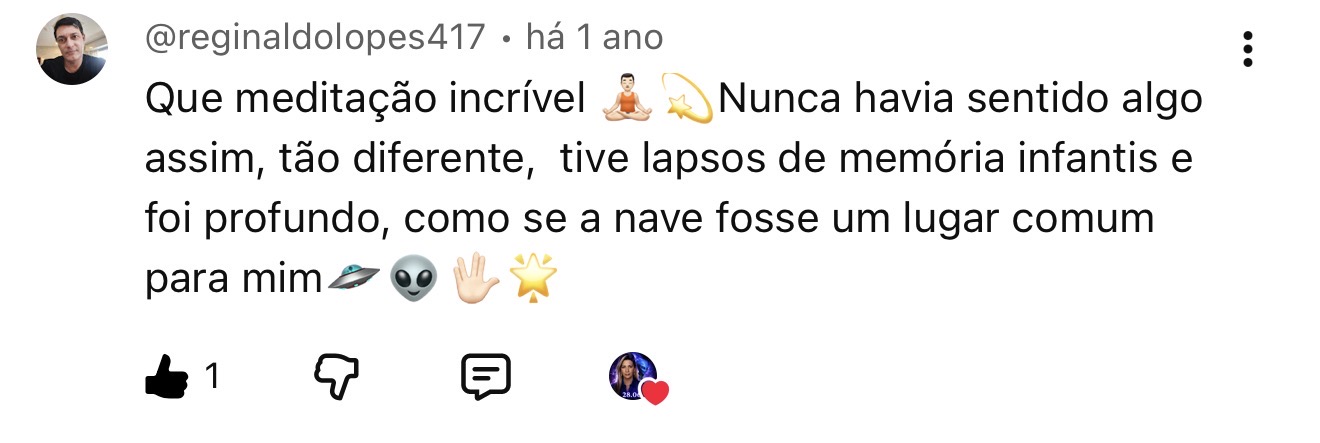 Relato no YouTube
